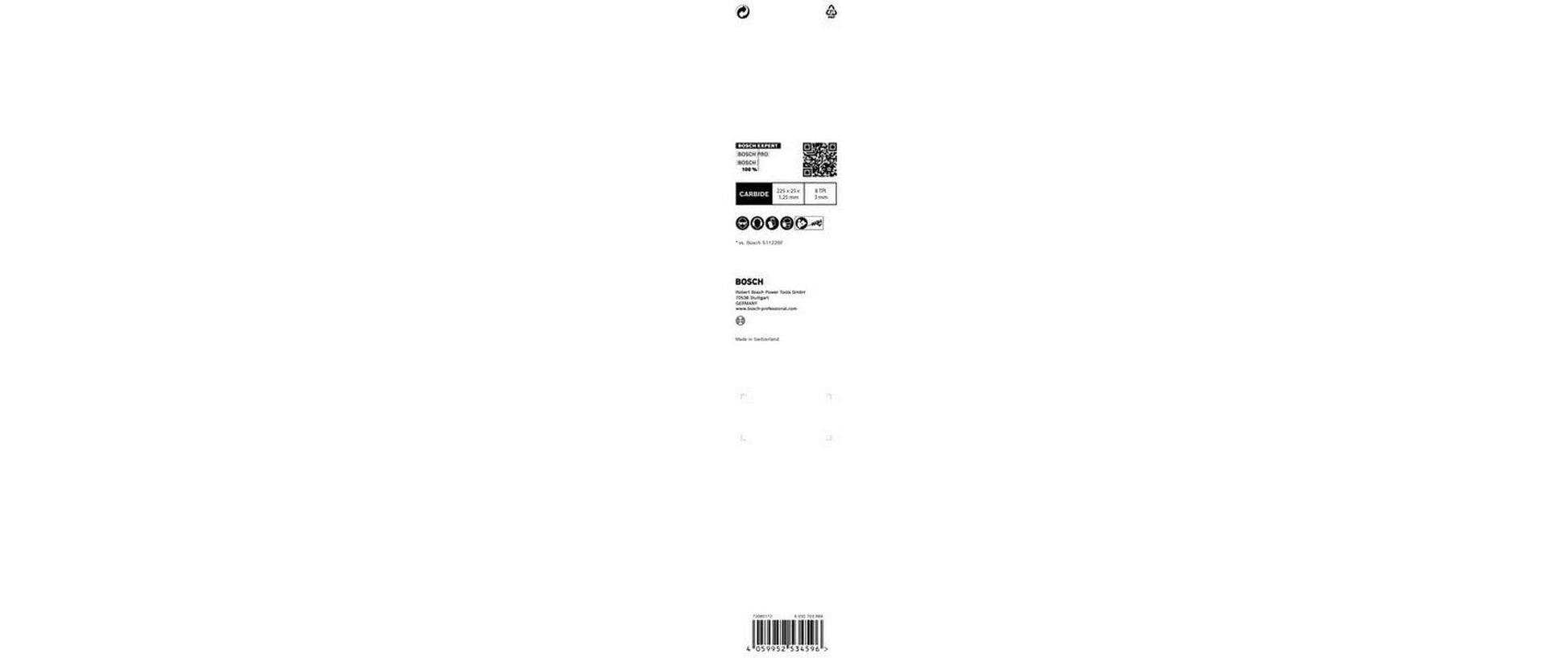Bosch Professional EXPERT Säbelsägeblatt 225 × 3 mm Hartmetall – für Gusseisen & Stahl – 3 Stk