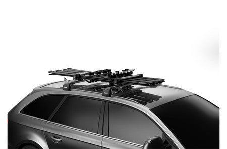 Thule Skiträger SnowPack 7322 – abschliessbar, horizontal – für WingBar/SlideBar/SquareBar – 2 Paar Ski