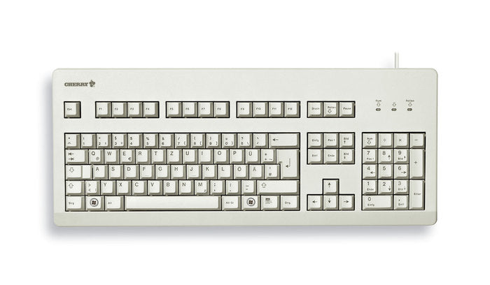 CHERRY G80-3000 – Tastatur, kabelgebunden (USB), US-Layout (EN), Fullsize (mit Ziffernblock) – für Windows