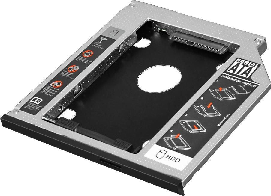 CoreParts 2. Einschub HDD/SSD-Caddy 9,5 mm – Schwarz