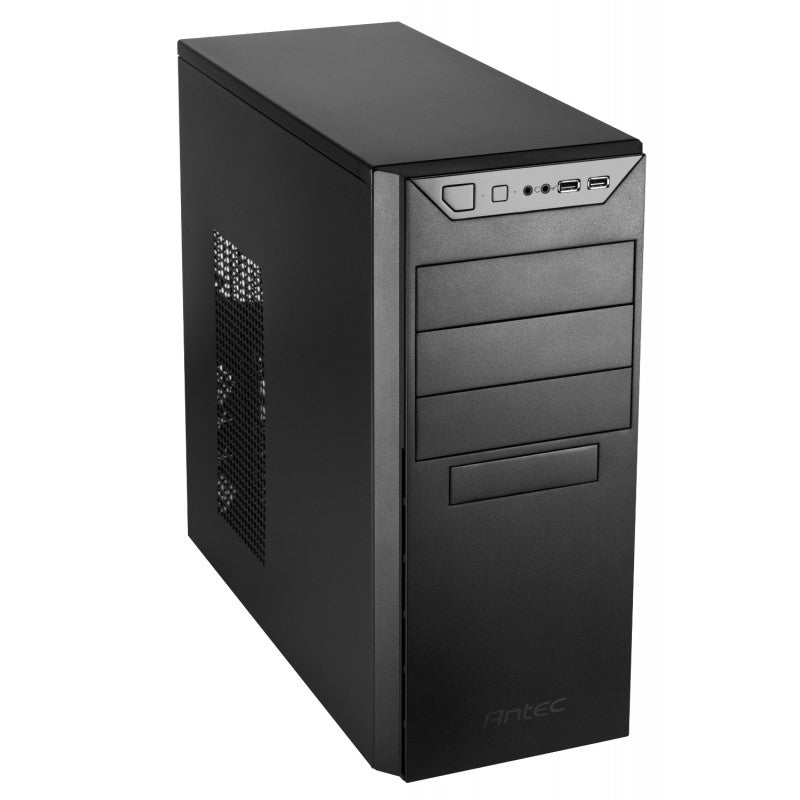 Antec VSK 4000B-U3/U2 – PC-Gehäuse – ATX/mATX Midi-Tower, Schwarz, 2×USB 3.0, 7×Erweiterungsslots, 5×3,5"