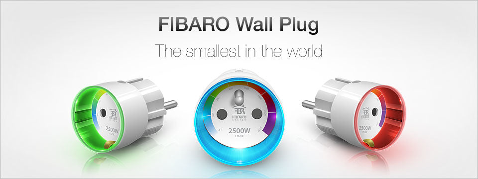 Fibaro Wall Plug E FGWPE-102 – Smart-Steckdose – 110–230 V, LED-Anzeige, Weiss