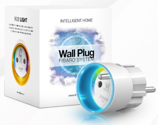Fibaro Wall Plug E FGWPE-102 – Smart-Steckdose – 110–230 V, LED-Anzeige, Weiss