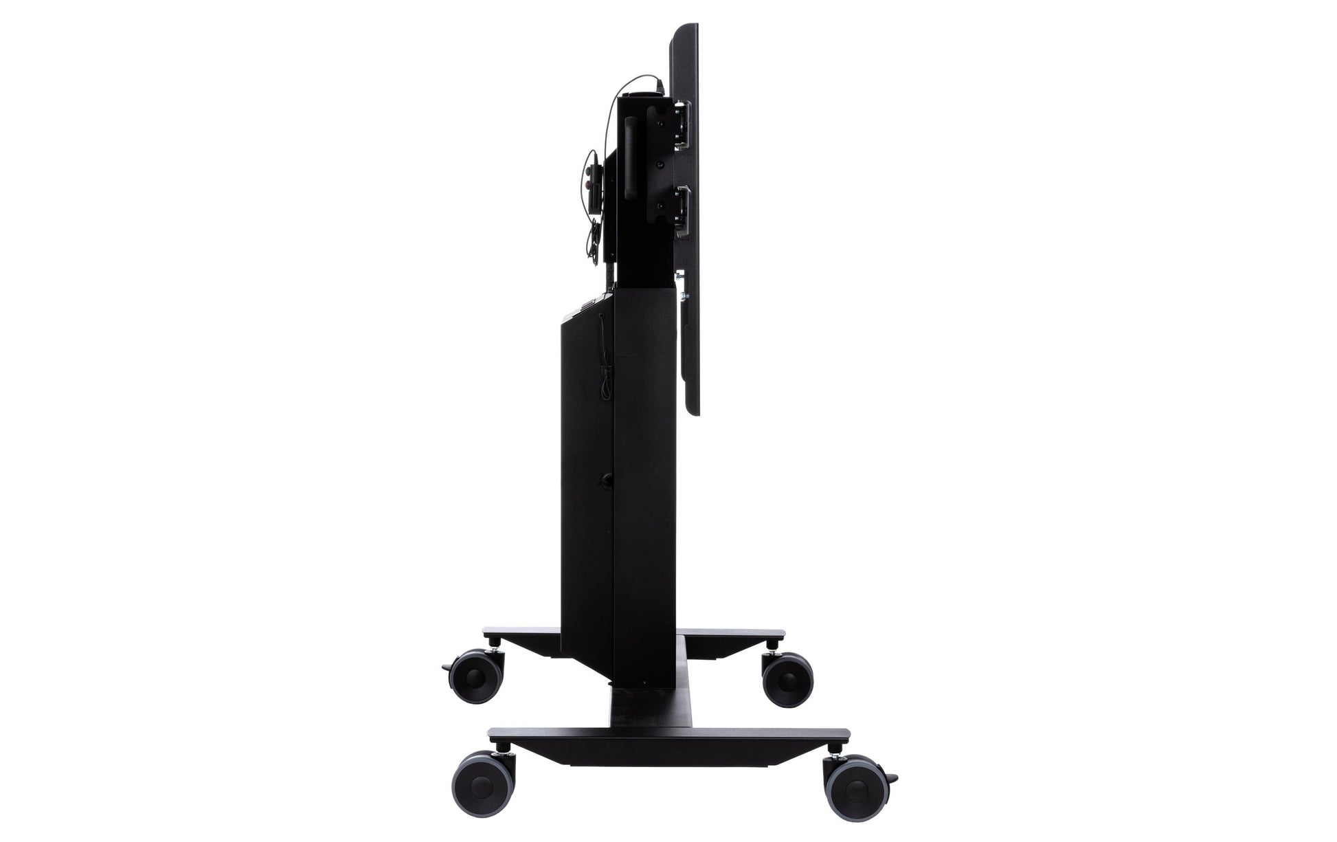 DSS Mobilift 0049sw – Trolley, höhenverstellbar, für 75", VESA 600×600, bis 130 kg, schwarz
