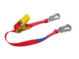 SpanSet Zurrgurte 6 m × 25 mm, Polyester, Rot, Zurrkraft 700 kg, mit Ratsche und 2 Karabinerhaken, für Anhänger