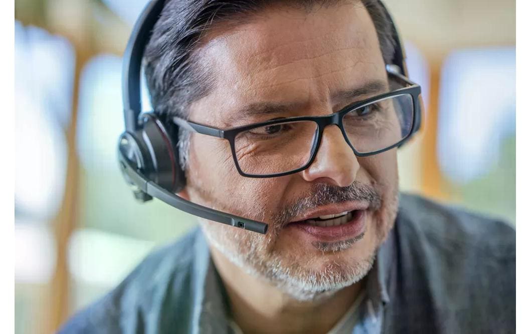 Poly Savi 8420 Office Stereo – Duo Headset – DECT, Bluetooth, ANC – schwarz, für Microsoft Teams – bis 13 h