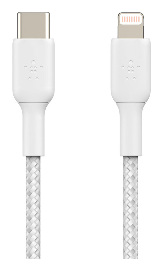 Belkin USB-C auf Lightning Kabel, 1 m, Weiss, MFi-zertifiziert