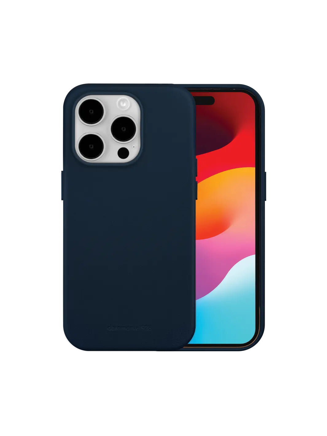 dbramante1928 Roskilde MagSafe – Backcover – für Apple iPhone 15 Pro Max, Leder, Blau, bis 1,2 m sturzsicher