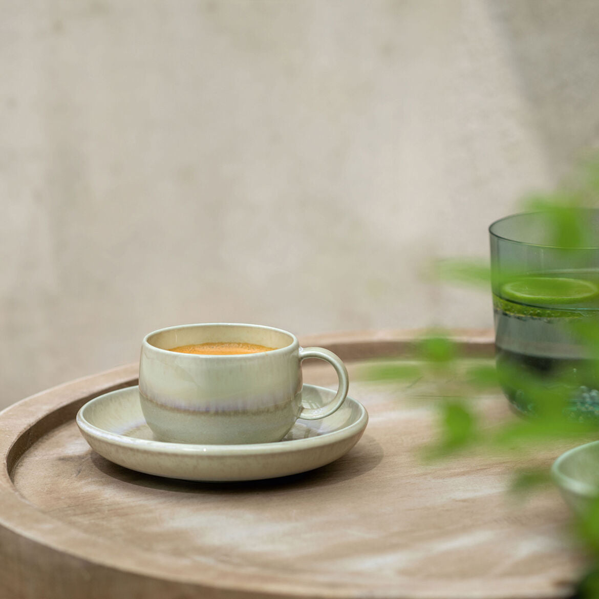 Villeroy & Boch Perlemor Alga Untertasse – Porzellan, grün, Ø 12,0 cm, spülmaschinengeeignet