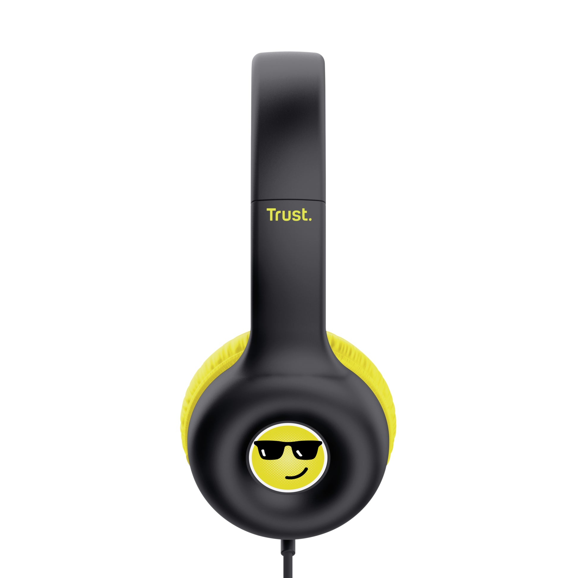Trust Nouna Kinderkopfhörer – On-Ear, Stereo, Kabel, 3,5 mm Klinke, Schwarz/Gelb