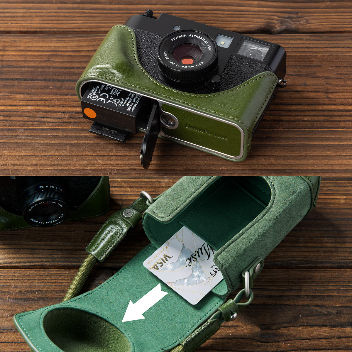 SmallRig 5220 Kamerahülle – Leder, Nylon – für Fujifilm X half – Grün