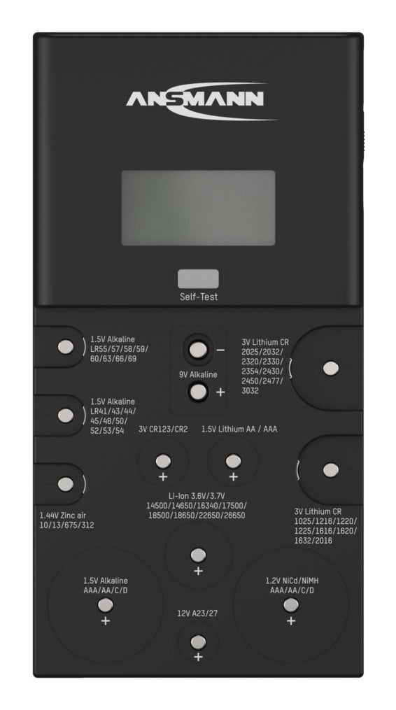 Ansmann Energy Check LCD – Batterietester – LCD, für AA/AAA/C/D/9 V/Knopfzellen