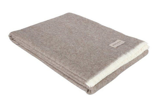 Eskimo Wohndecke – 130 × 200 cm, Wolle, Beige