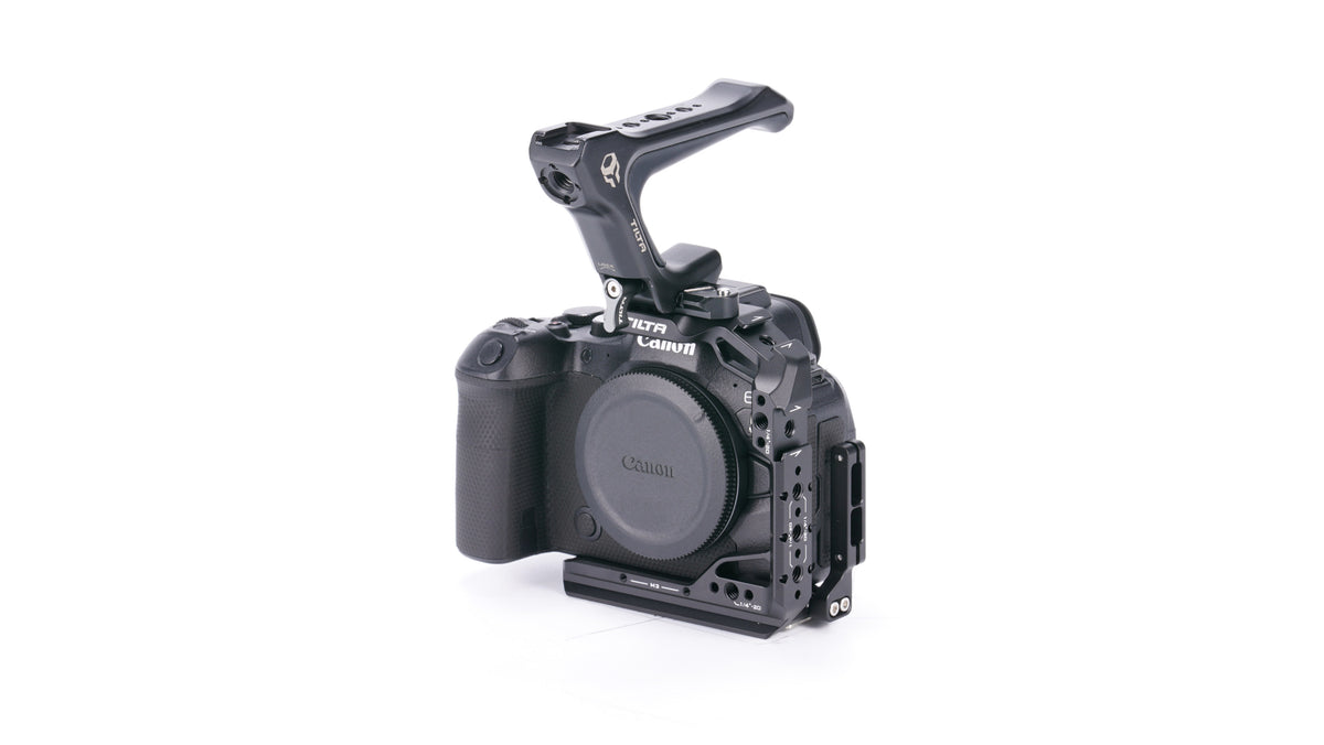 Tilta TA-T45-B-B Half-Cage – inkl. Top-Handle, 18mm NATO-Schiene – für Canon R6 Mark II – Schwarz
