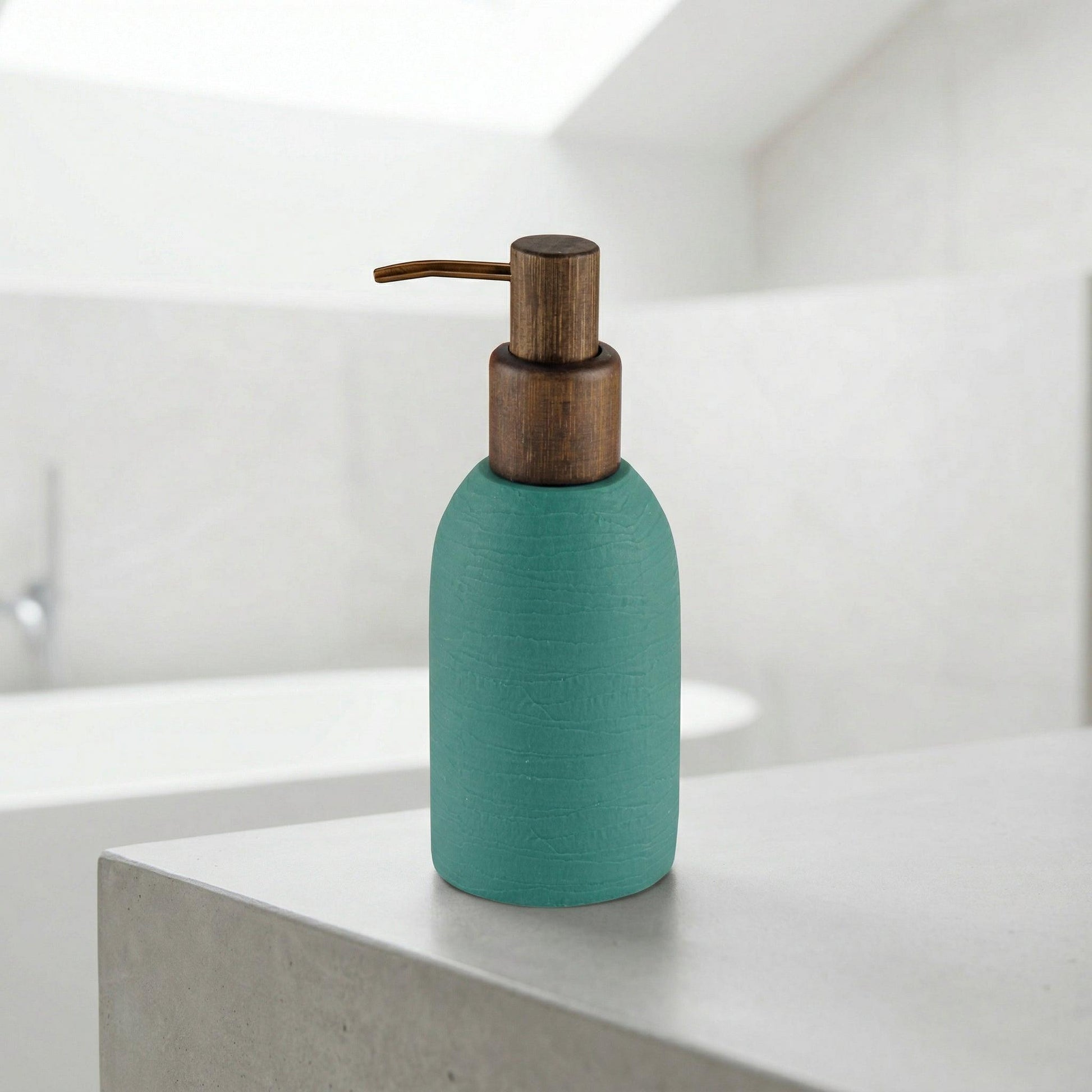 Kleine Wolke Harper Seifenspender – Bambus, Polyresin, Grün, 300 ml