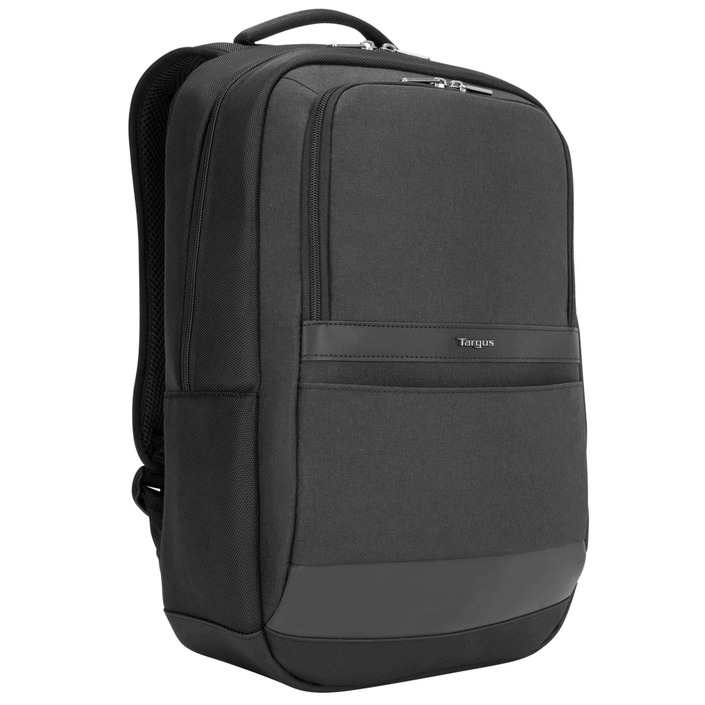 Targus CitySmart Essential Notebook-Rucksack bis 16" – Trolley-Haltegurt, Flaschenhalter – Schwarz/Grau