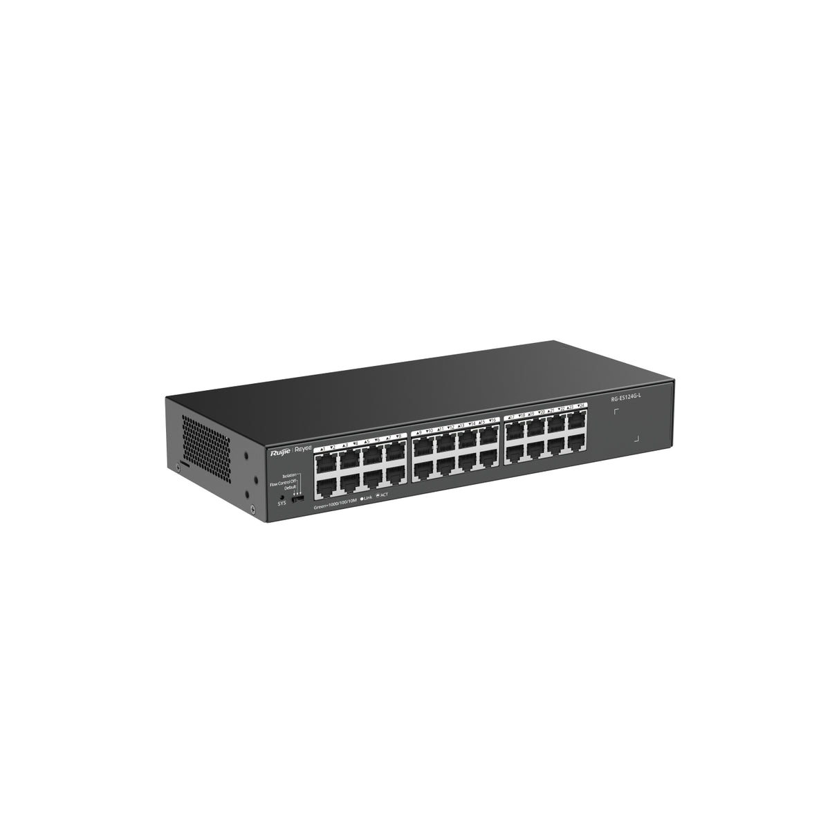 Ruijie Networks RG-ES124G-L – Switch (Unmanaged) – 24×GbE, L2, 19" Rack