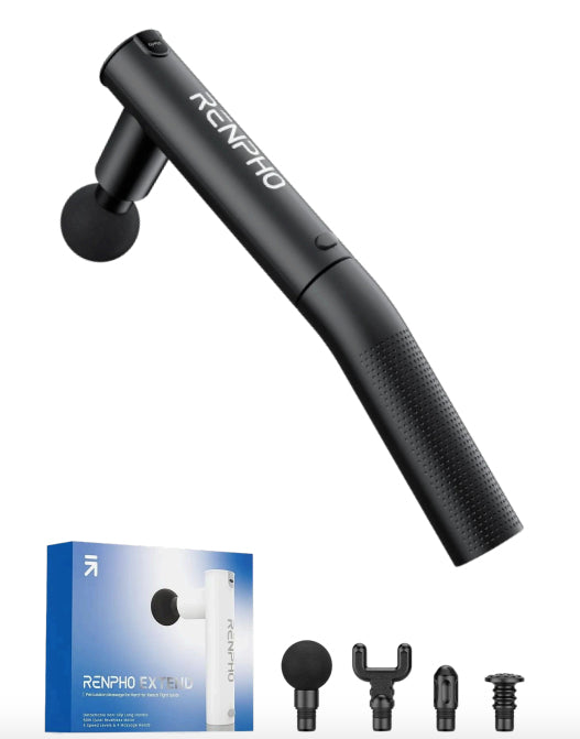 Renpho Massagegerät (elektrisch) Extend C004 – 4 Köpfe, 2600 U/min, Akku 240 min – Schwarz