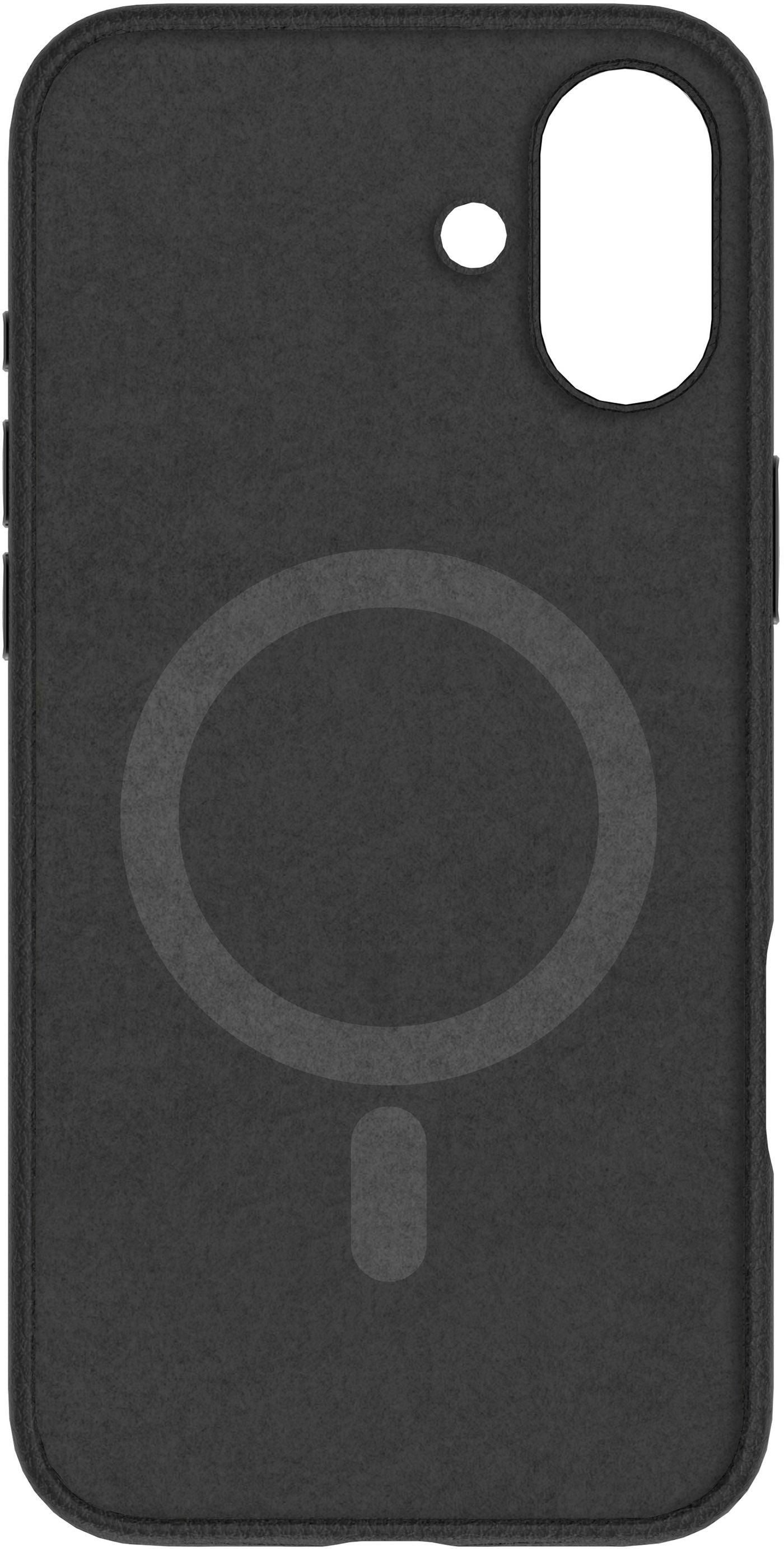 eSTUFF INFINITE VENICE Backcover – für Apple iPhone 16, MagSafe, Leder, Schwarz