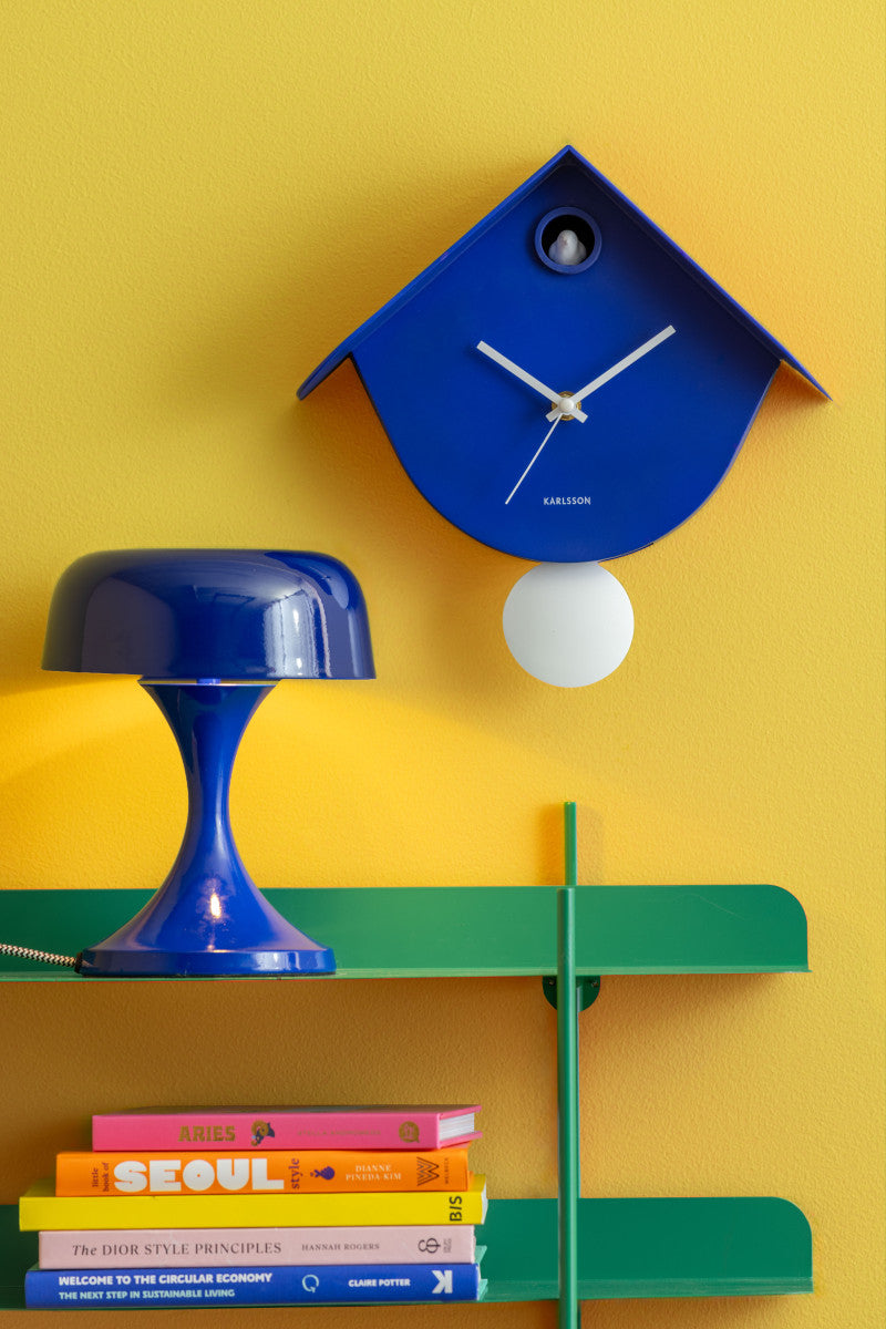 Karlsson Wanduhr – Analog, 25,5 × 25,8 cm, Blau, Kunststoff