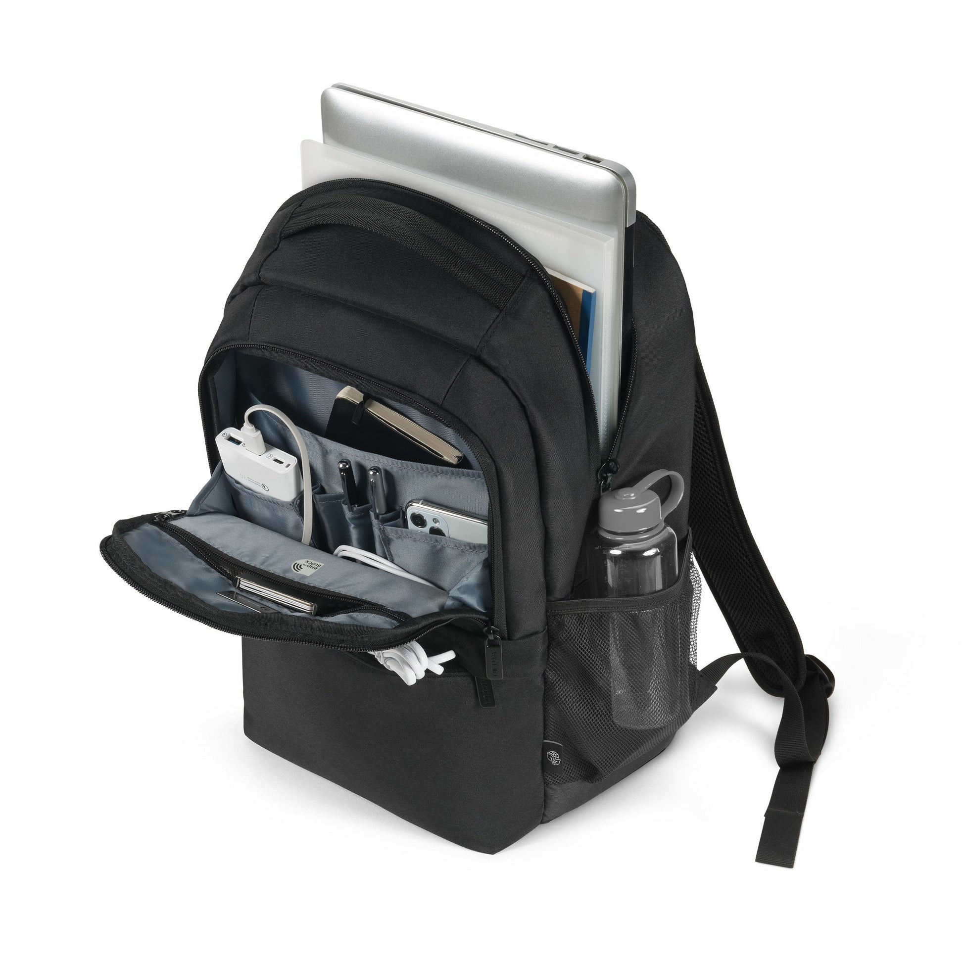 DICOTA Eco CORE Notebook-Rucksack 14,1" – 19 l, aus recyceltem PET – Schwarz