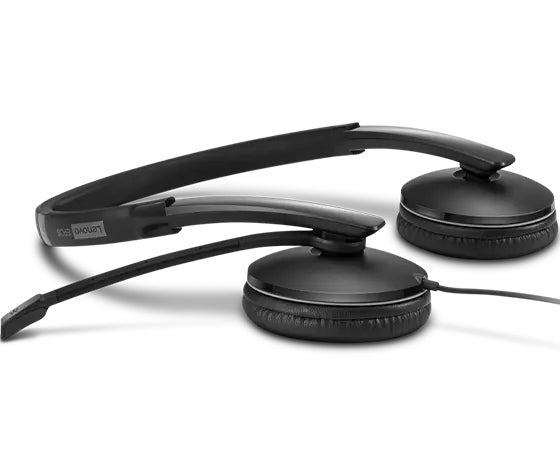 Lenovo 4XD1M39029 – Duo Headset – USB‑C, mit Inline-Mikrofon, Mikrofon-Rauschunterdrückung – schwarz – für PC