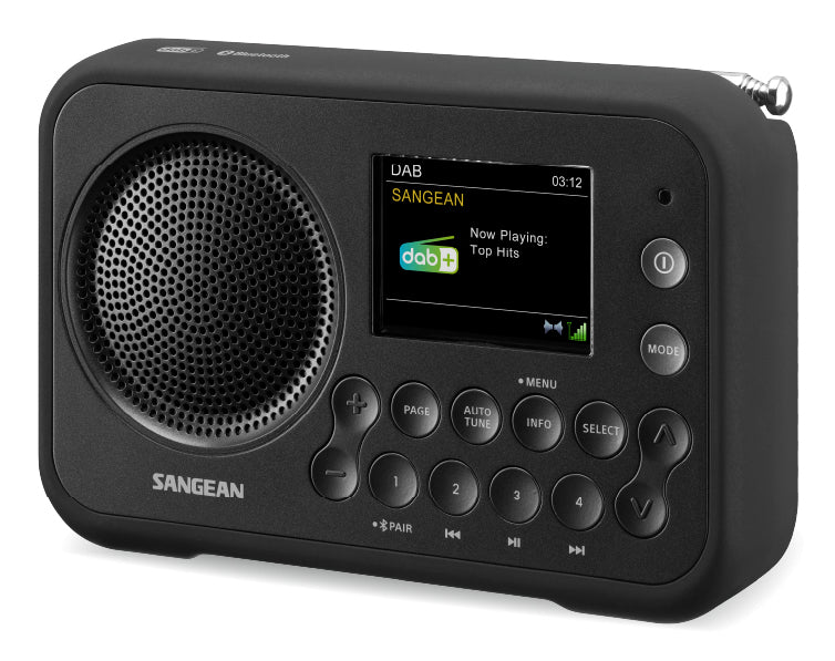 Sangean DPR-76 BT – DAB+/UKW-Tischradio, Bluetooth – Schwarz