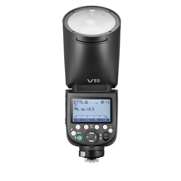 Godox V1 PRO Aufsteckblitz – TTL, 2980 mAh Akku, 1,5 s Blitzfolgezeit – für OM-System, Panasonic