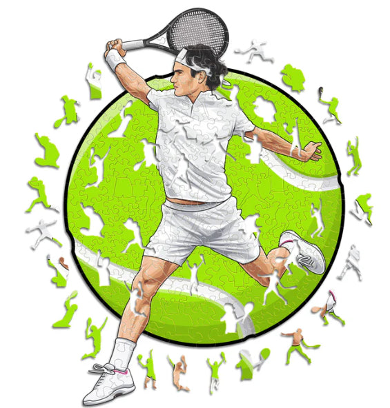 Iconic Puzzles Roger Federer Puzzle – 150 Teile – 21 × 30 cm – ab 10 J. – Holz