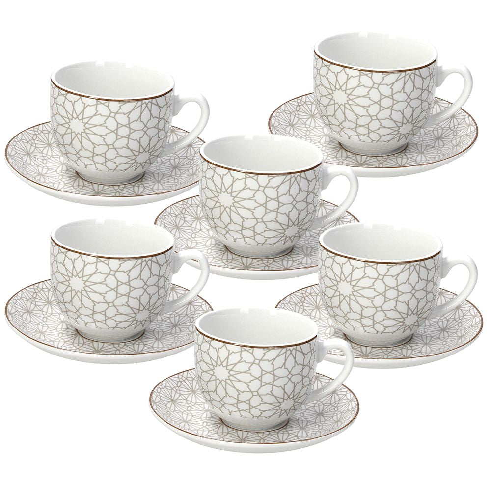 Tognana Porcellane Tognana Kaffeetasse Madison – 6er Set, 250 ml, Porzellan, spülmaschinenfest, mikrowellengeeignet