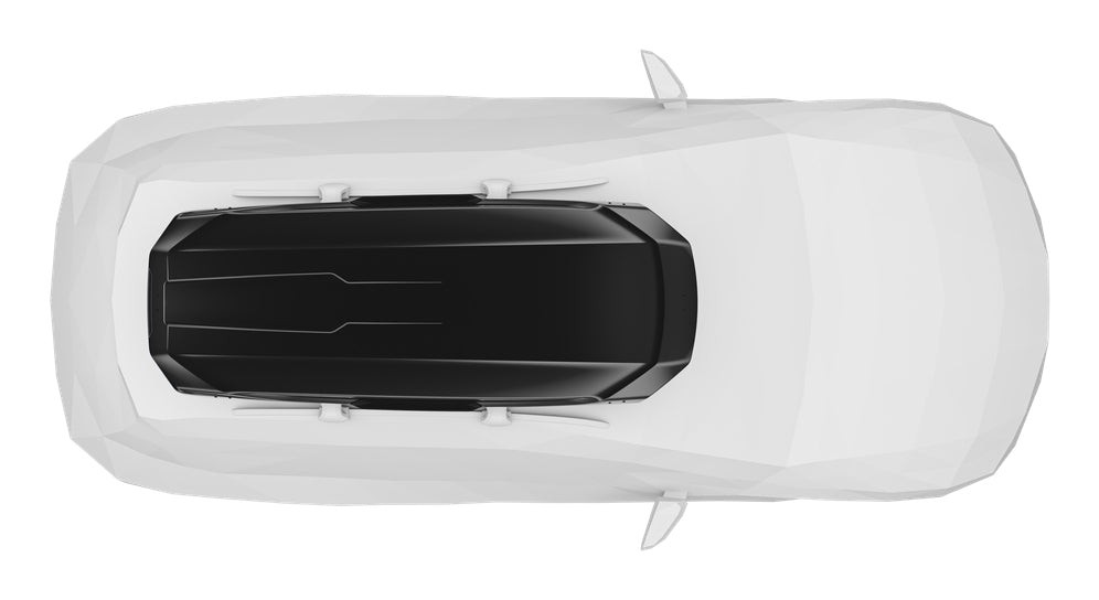 Thule Dachbox Motion 3 XXL Low – bis 75 kg, 450 l, 232 × 92 × 37 cm – schwarz glänzend