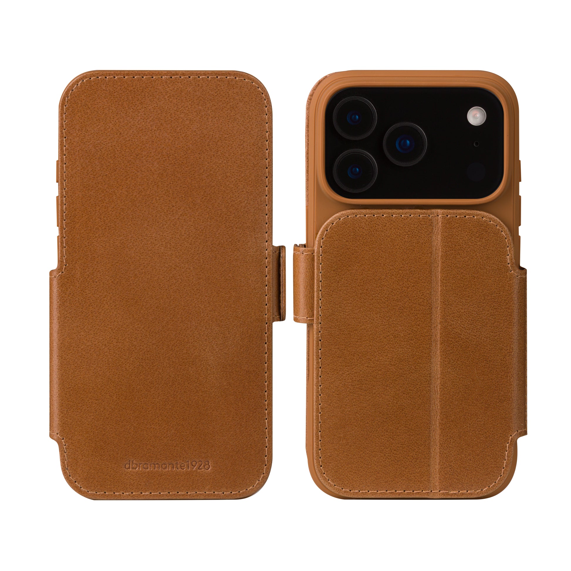 dbramante1928 Copenhagen Wallethülle – für Apple iPhone 17 Pro Max, mit Ständer, 3 Kartenfächer, Leder, Beige