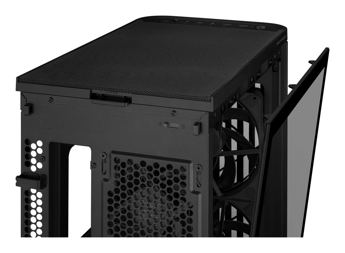ASUS ProArt PA401 Wood TG PWM – PC-Gehäuse (Tower) – ATX, 2×3,5"/2×2,5", Gehärtetes Glas, Schwarz