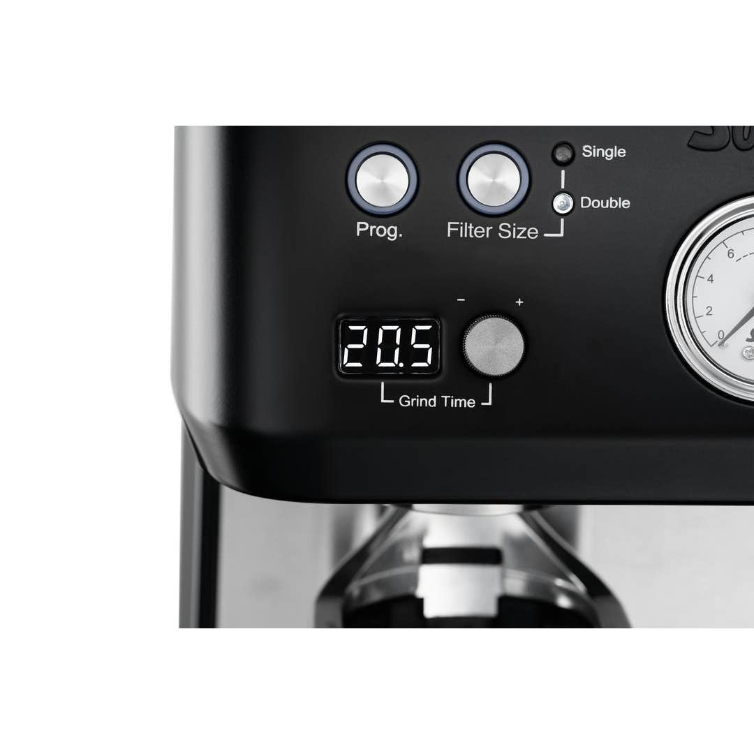 Solis Grind & Infuse Perfetta 980.69 Siebträgermaschine – 16 bar, 2,6 l, 250 g, mit Mahlwerk, Schwarz