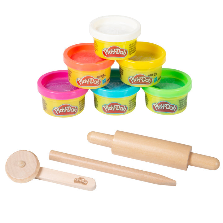 roba Play-Doh Knete-/Modelliermasse-Set – 10-teilig – Ab 3 Jahren – Mit Nudelholz, FSC-zertifiziert
