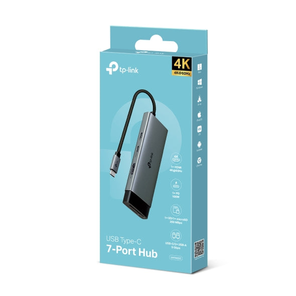 TP-Link UH7020C Multiport-Adapter – USB-C, HDMI, USB-A, SD/microSD