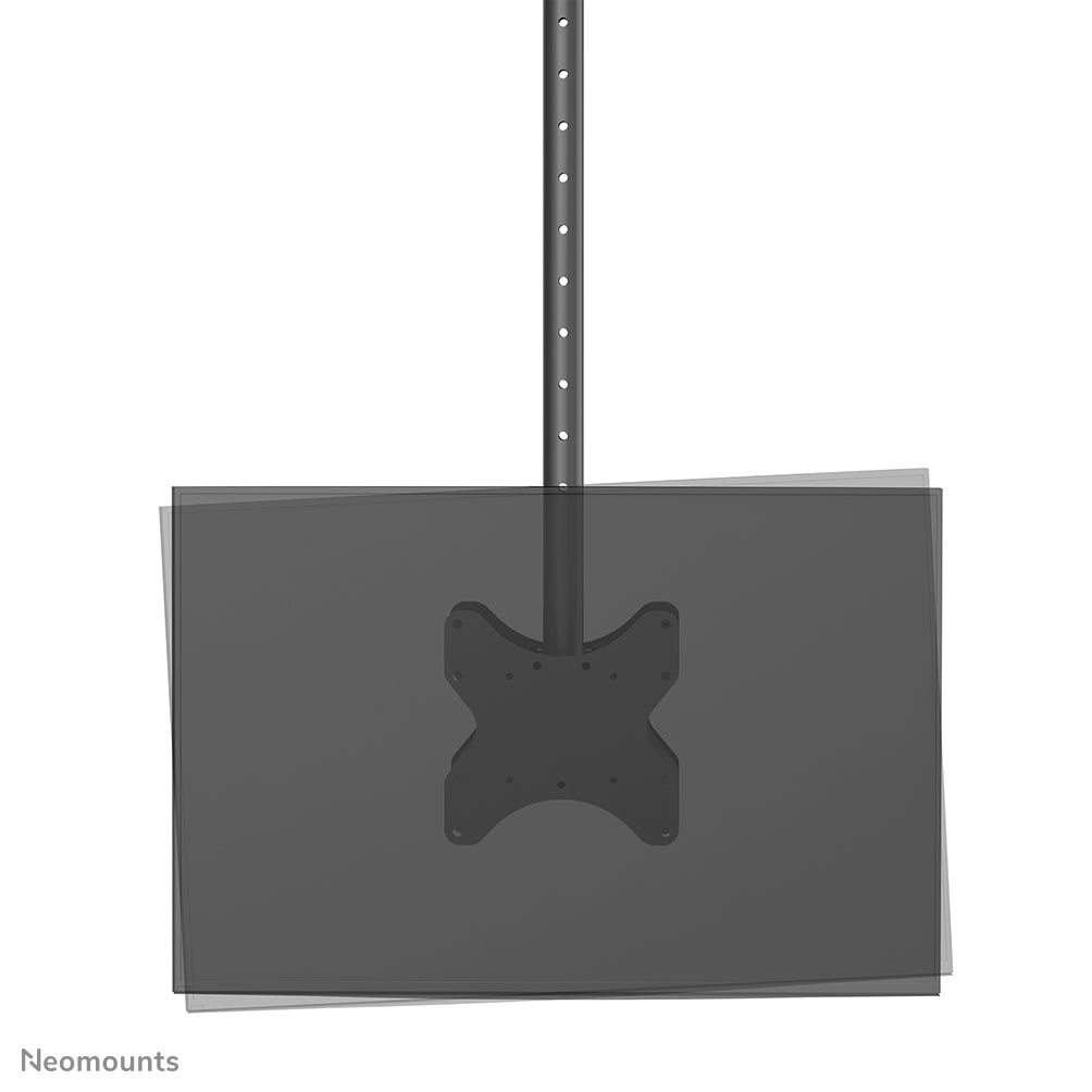Neomounts CL35-340BL22 – Doppel Monitor-/TV-Deckenhalterung 23–42", VESA 100 × 100 mm / 200 × 200 mm · H 106–156 cm