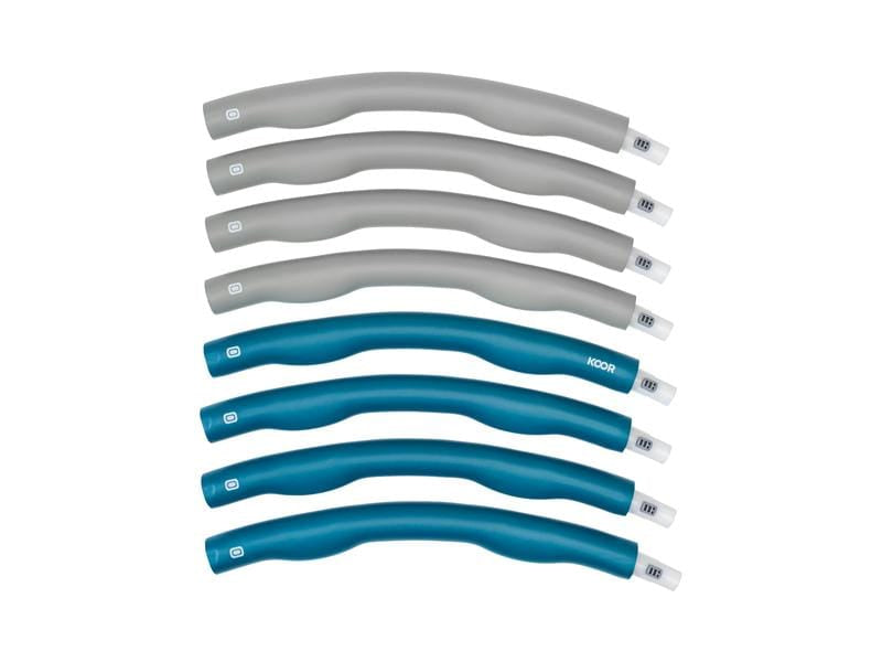 KOOR Hula-Hoop – Ø 100 cm – 1,5 kg, Rohr-Ø 3,5 cm – grau/blau