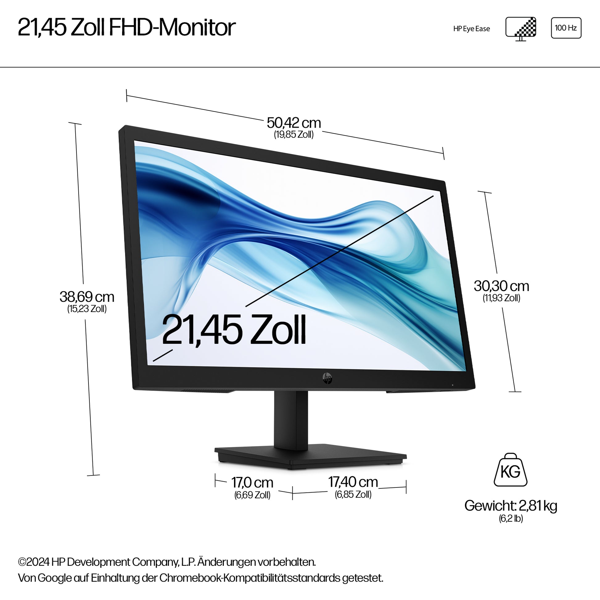 HP 322Pv – 21,5", 1920 × 1080 (Full HD), VA, 100 Hz