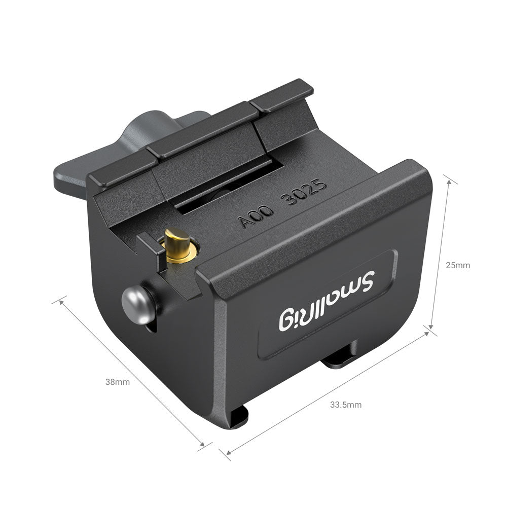 SmallRig Halterung 3025 – 33,5 × 38 × 25 mm – Aluminiumlegierung, Schwarz – für RS 3, RS 4, RS 2 und andere