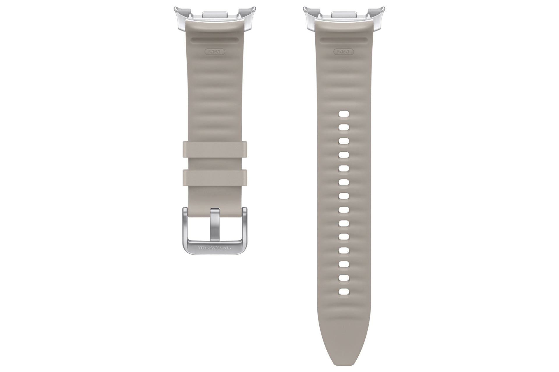 Samsung Galaxy Watch8 – Kunstleder-Band, Graubraun, S/M, M/L, für Galaxy Watch8, Watch8 Classic