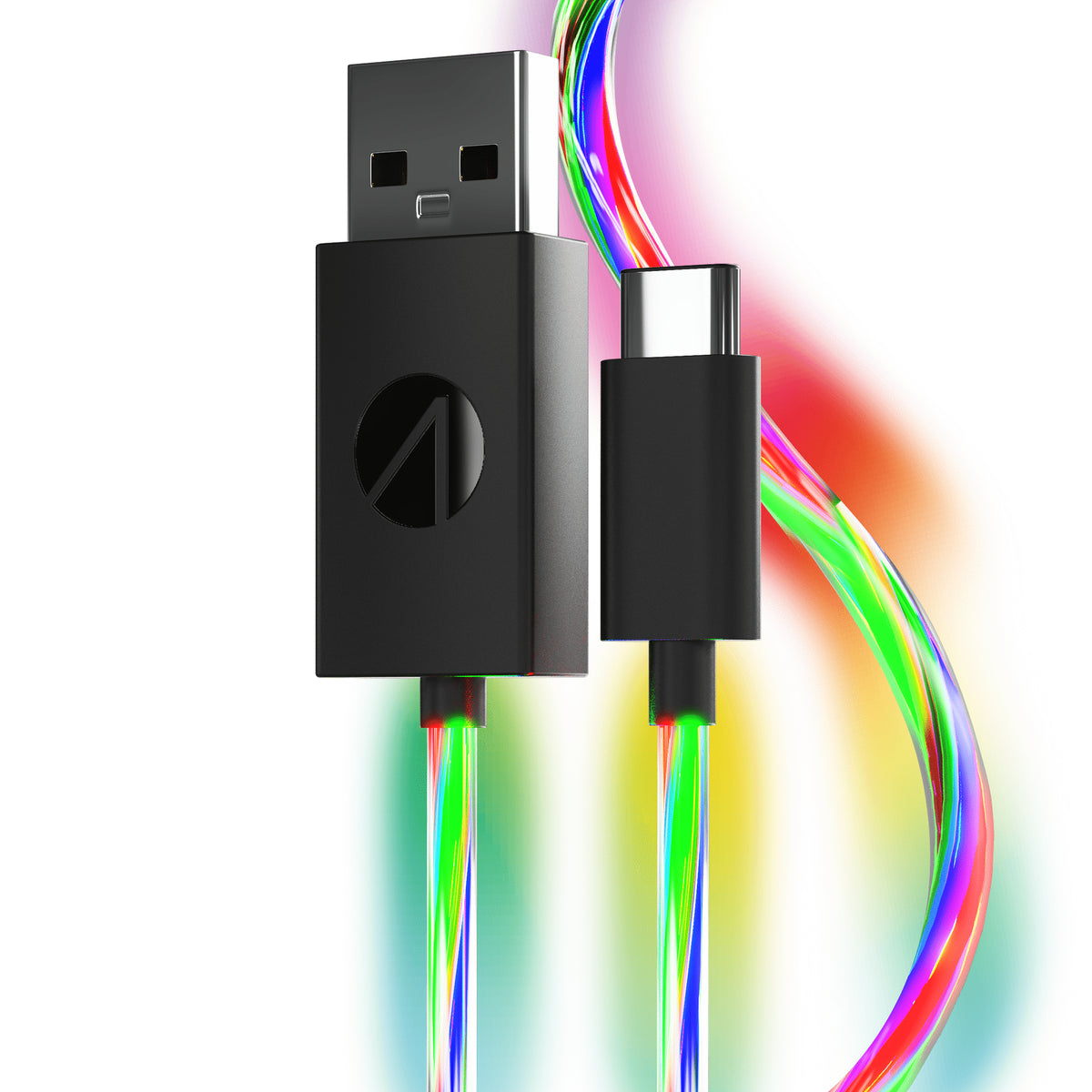 STEALTH Gaming USB-A auf USB-C Kabel – USB 2.0 (480 Mbit/s) – 2 m – Beleuchtet – Schwarz – für PS5, Switch