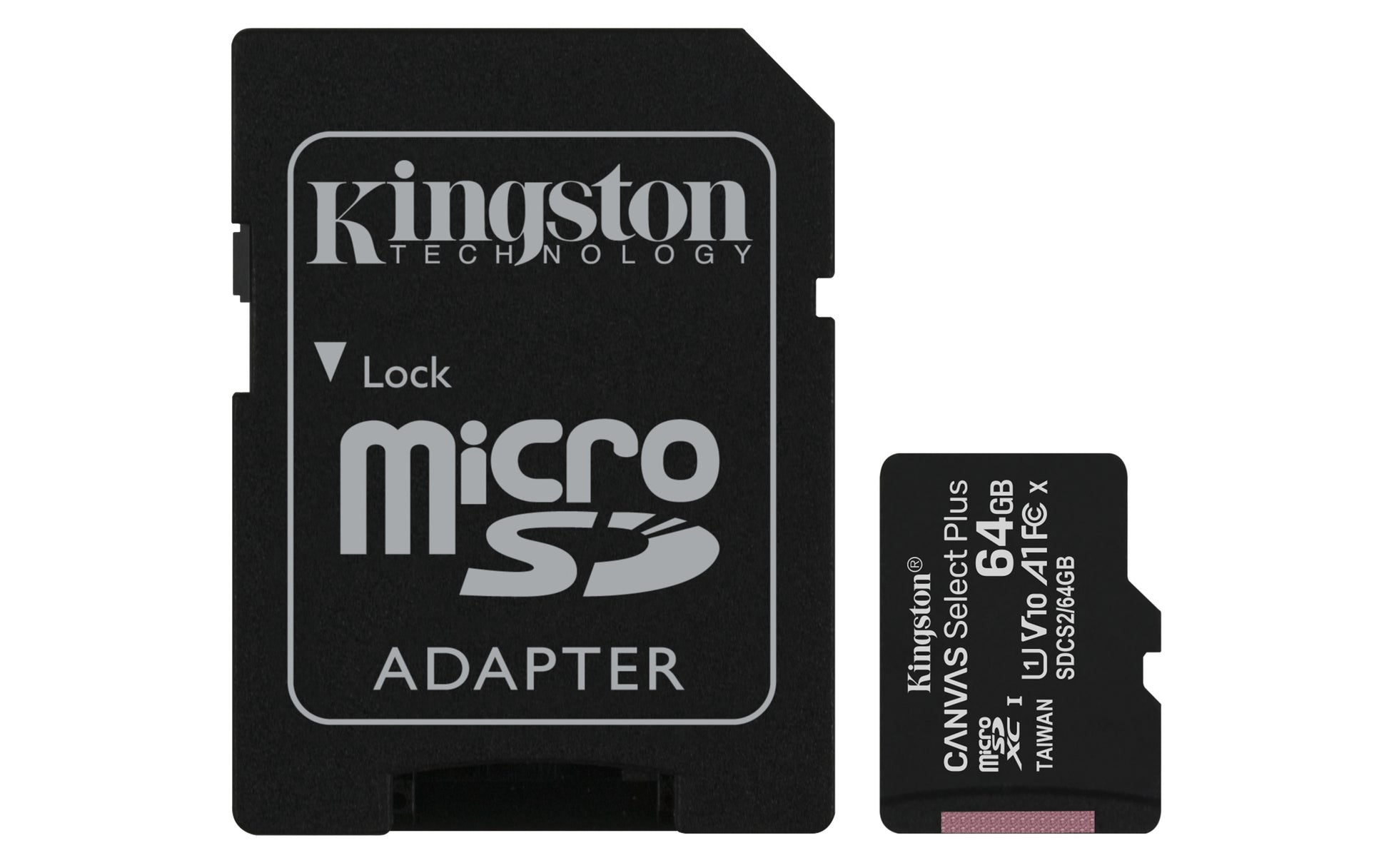 Kingston Canvas Select Plus 100R A1 C10 – 64 GB microSDXC, Adapter