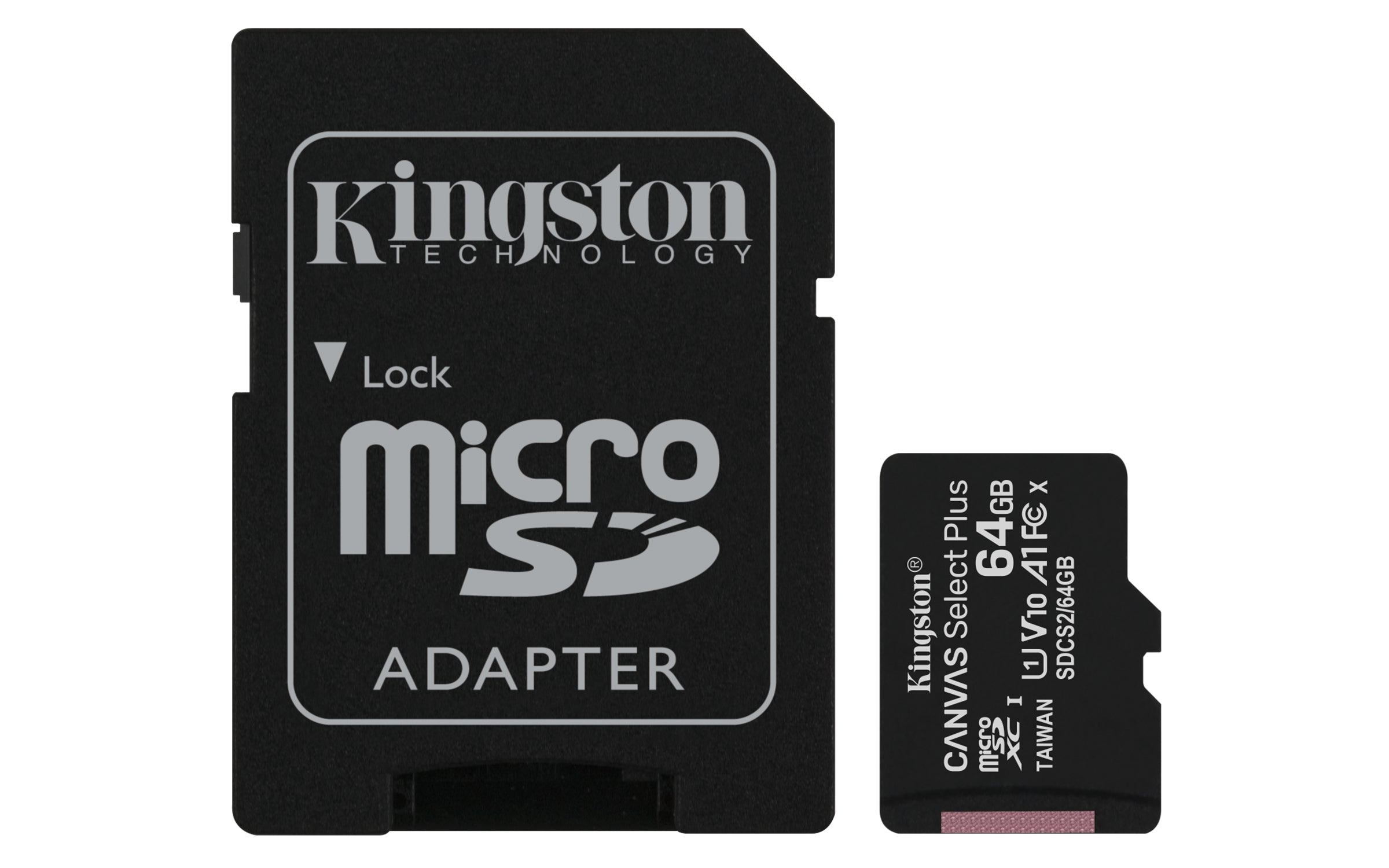 Kingston Canvas Select Plus 100R A1 C10 – 64 GB microSDXC, Adapter