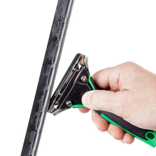 Unger S-Schiene – 35,0 cm – Edelstahl, SOFT-Gummi – schwarz/silber – für ErgoTec S- und Pro-Wischer, 1 Stk.