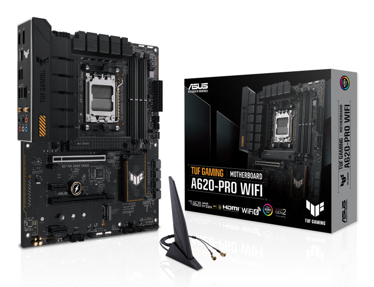 ASUS TUF GAMING A620-PRO WIFI – Mainboard – Sockel AM5, AMD A620, ATX, DDR5