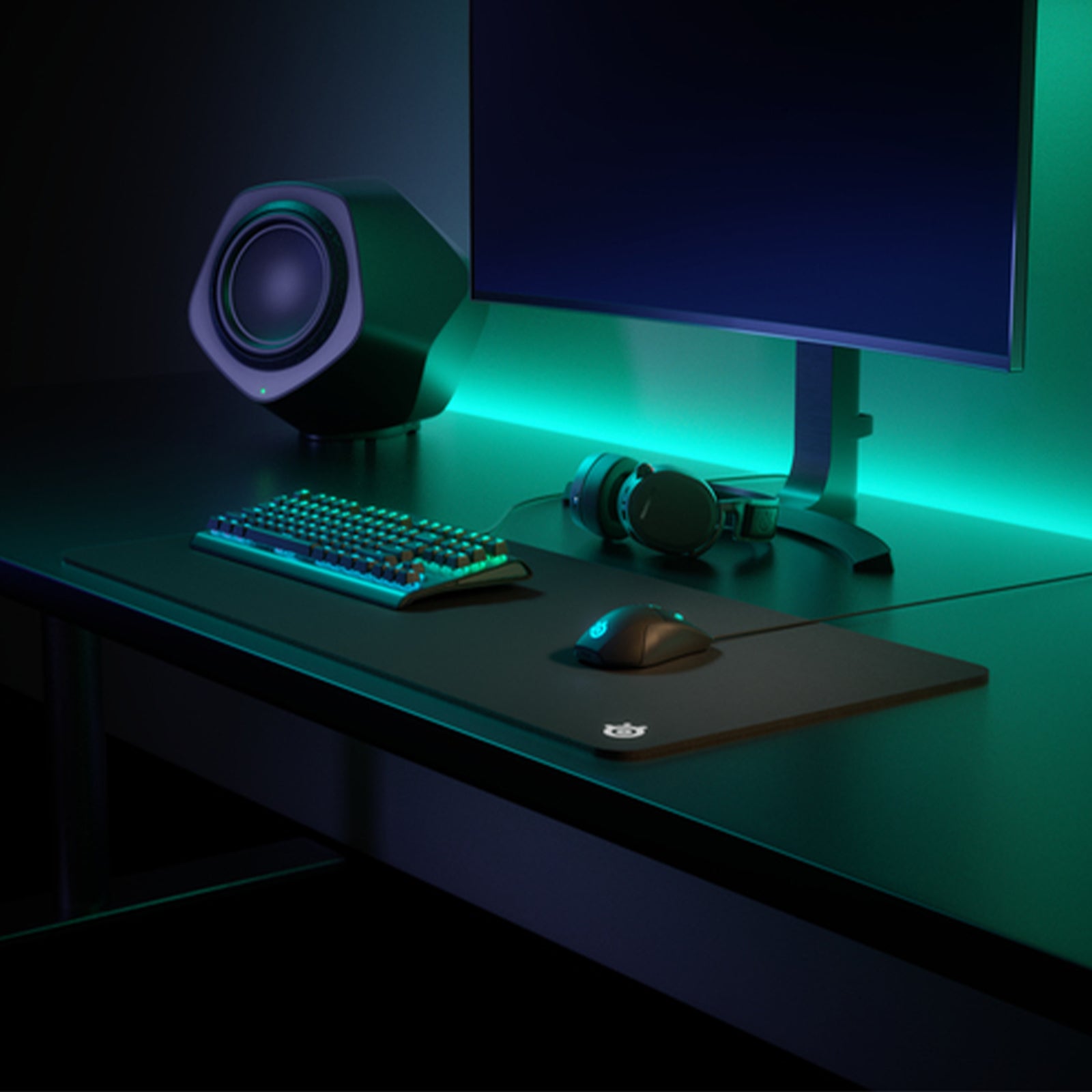SteelSeries QcK XXL – Gaming-Mauspad, Schwarz, Gummi, 900 × 400 × 4 mm