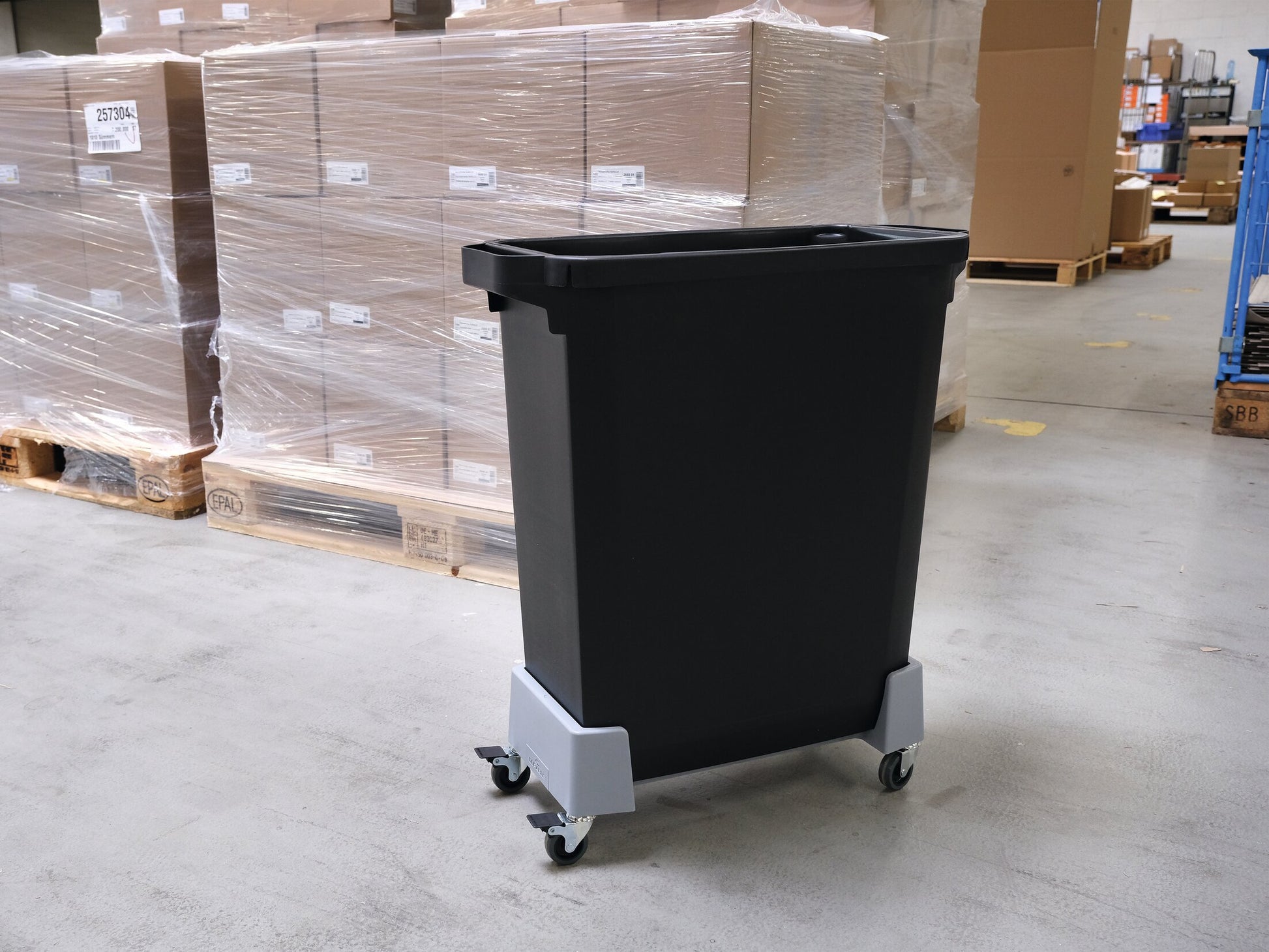 DURABLE Transportroller – für DURABIN 60, Kunststoff (PP), Grau, B 240 × T 495 × H 165 mm