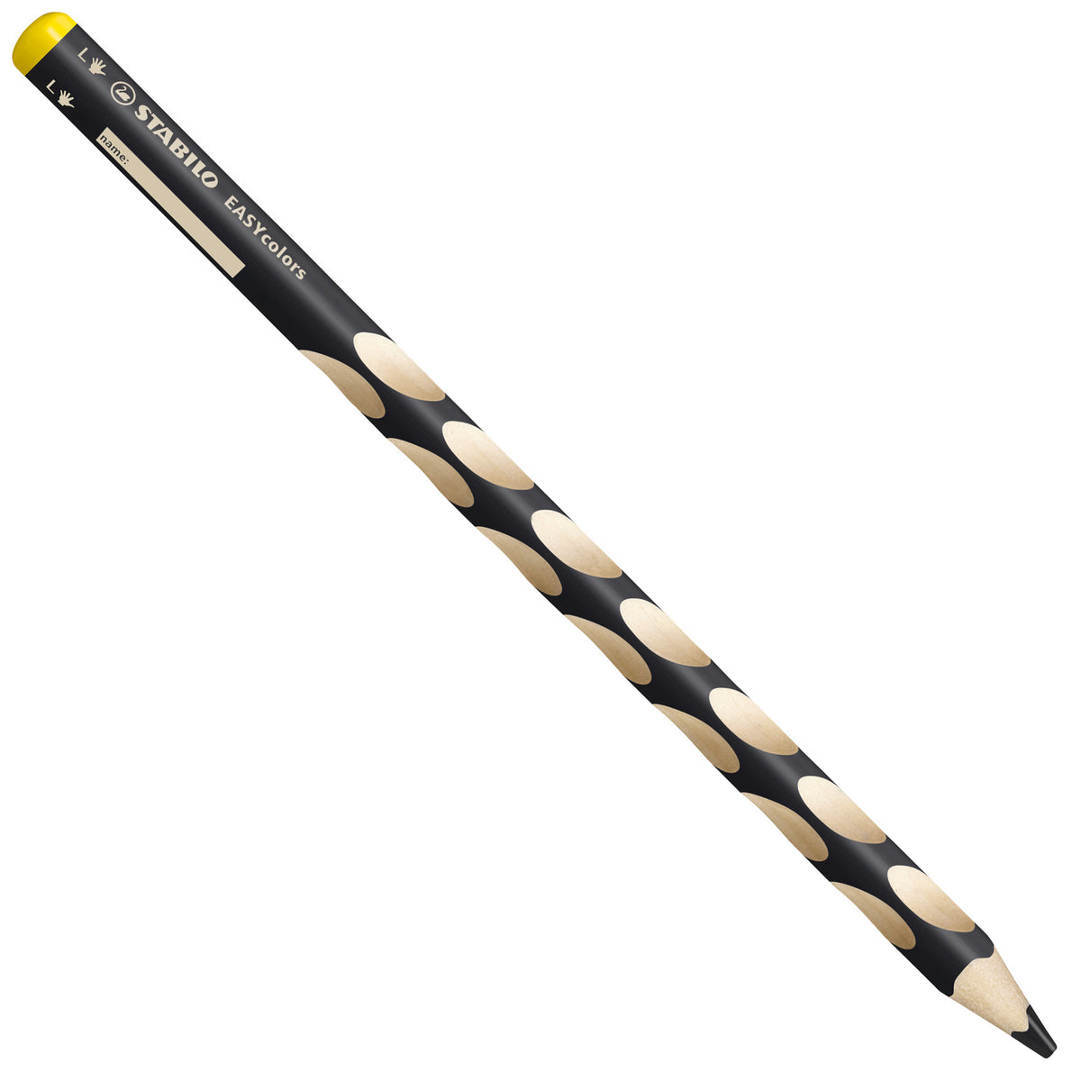 STABILO Easycolors Buntstifte für Linkshänder – Dreikant, Minen-Ø 4,2 mm, Einzelstift Schwarz