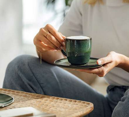 Villeroy & Boch Lave Kaffee-Untertasse – Ø 15,2 cm, Porzellan, Grün